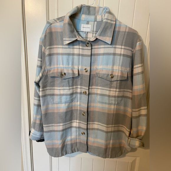American Eagle Outfitters Jackets & Blazers - American Eagle Plaid Button Down Oversized Shacket - Size L